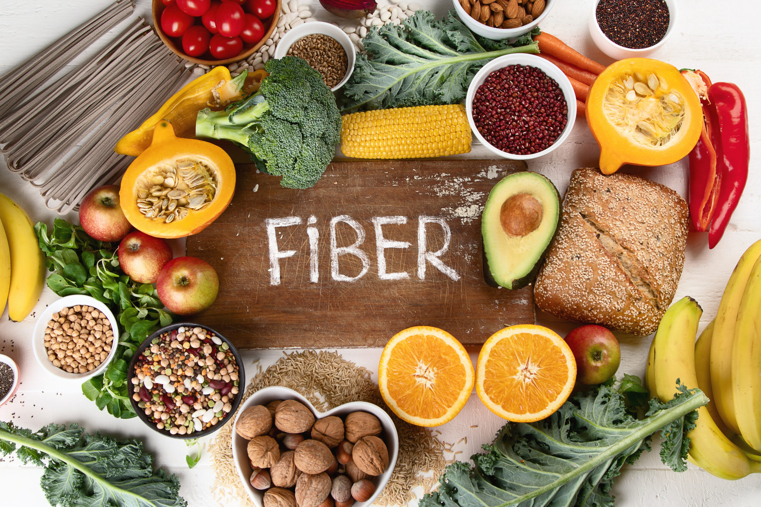 High,Fiber,Foods.,Healthy,Balanced,Dieting,Concept.,Top,View